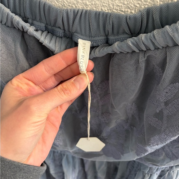 Pinkblush Lace Maxi Dress in Blue / Bump friendly! - Picture 7 of 11